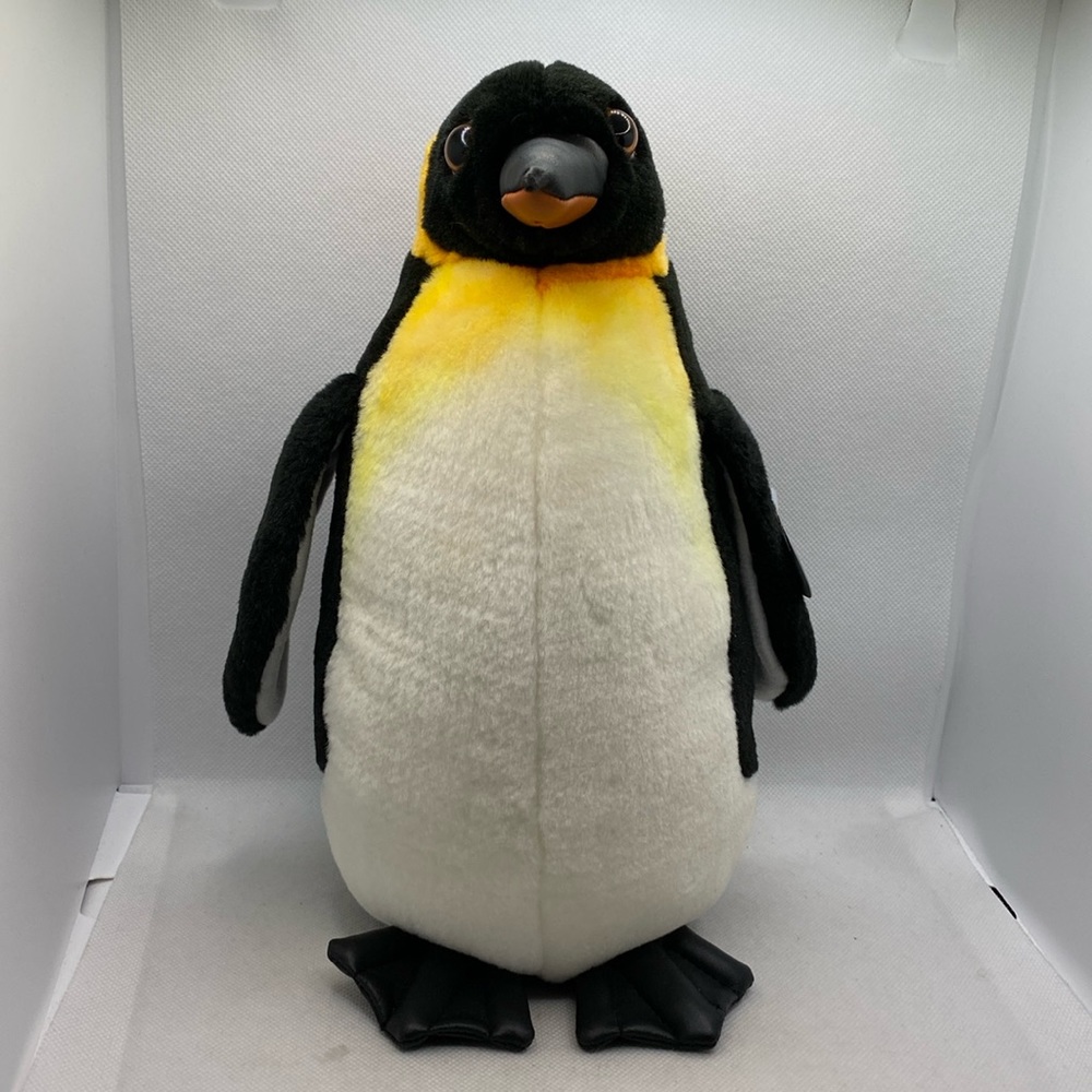 Sea World Emperor Penguin Plush Stuffed Animal 11” Faux Leather Feet Toy